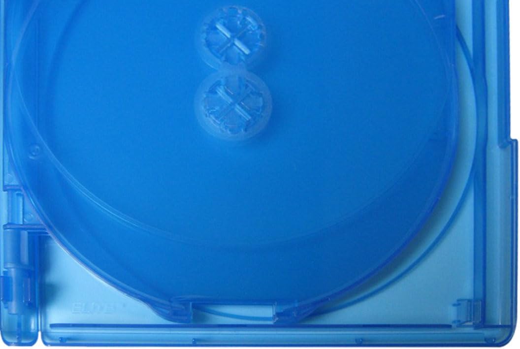 Profi Blu Ray Hüllen 6fach 15mm blau transparent - 10 Stück