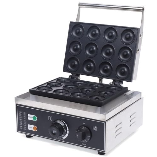 Elektrischer Donutmaker, 1550W Donut Maker für12 Mini-Donuts, Kommerzielle Donutmaschine 50–300°C Te