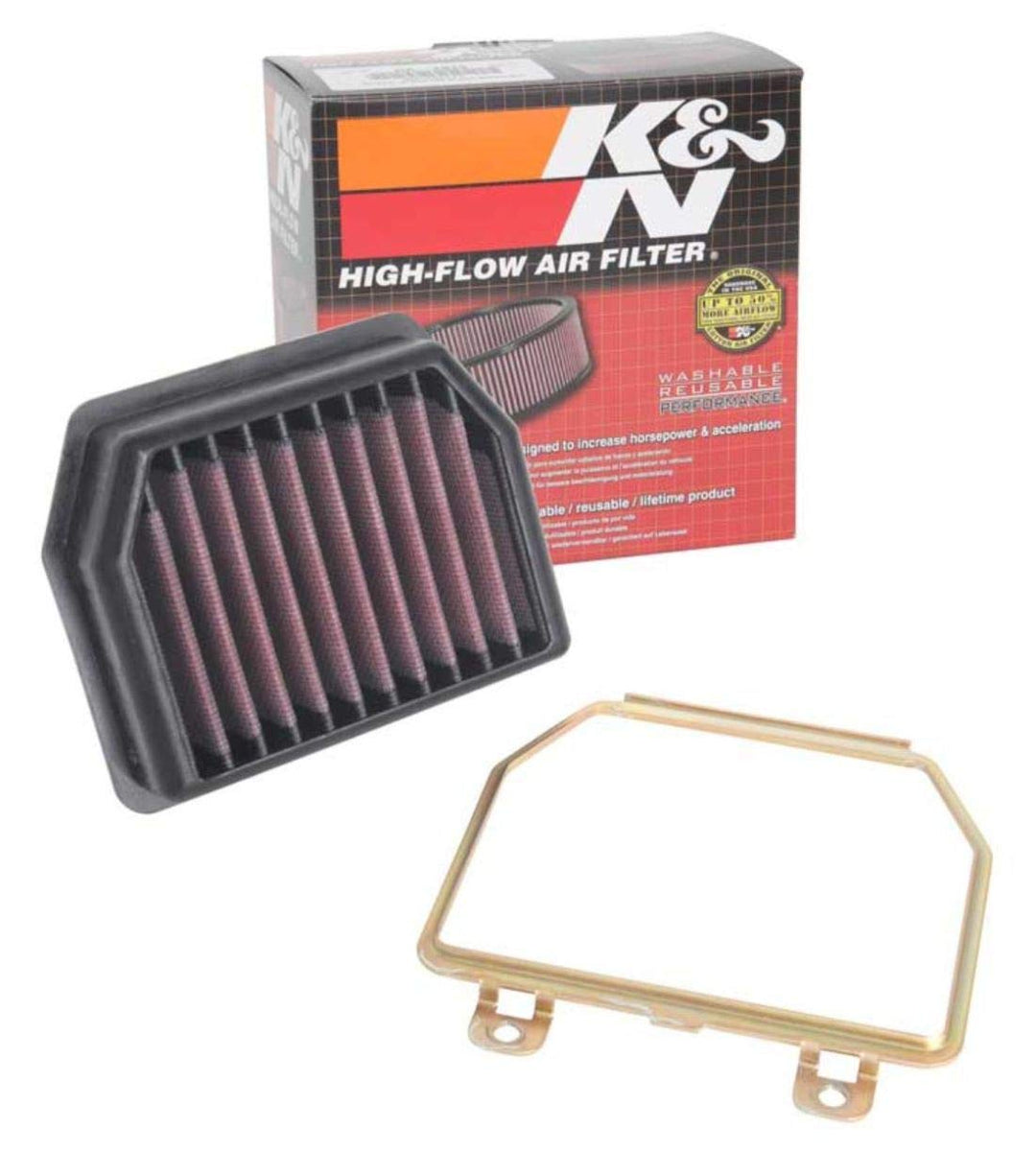 K&amp;N Luftfilter kompatibel mit Honda CB125R/CB250/CB300R 2018- (HA-2819), Rot