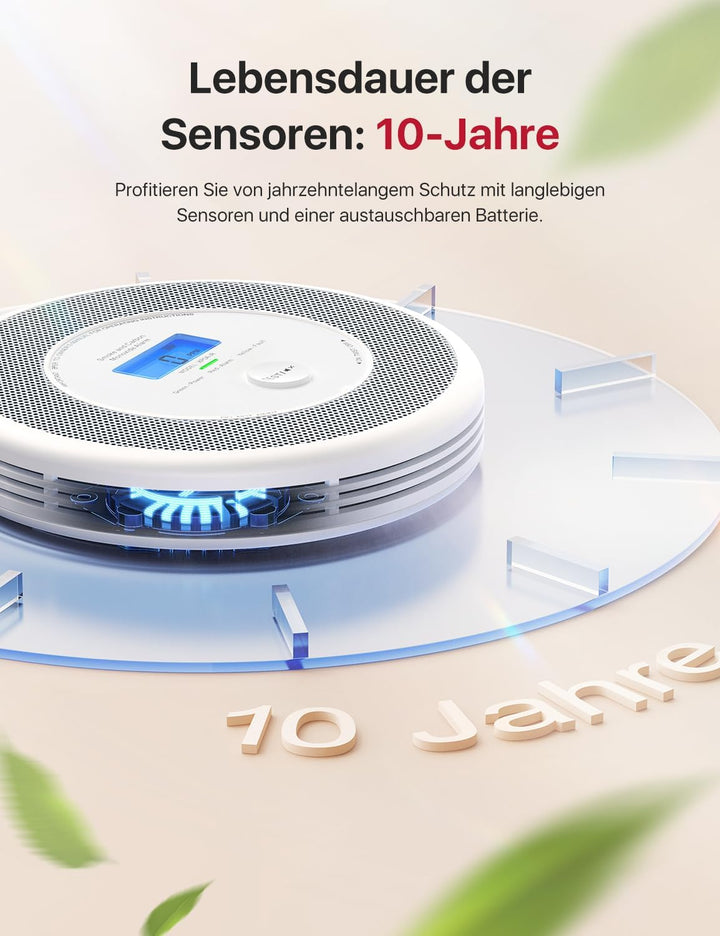 X-Sense XP0A-iR Rauch und CO Melder mit Sprachalarm und Standortansage, WLAN Kombinierter Rauch- und