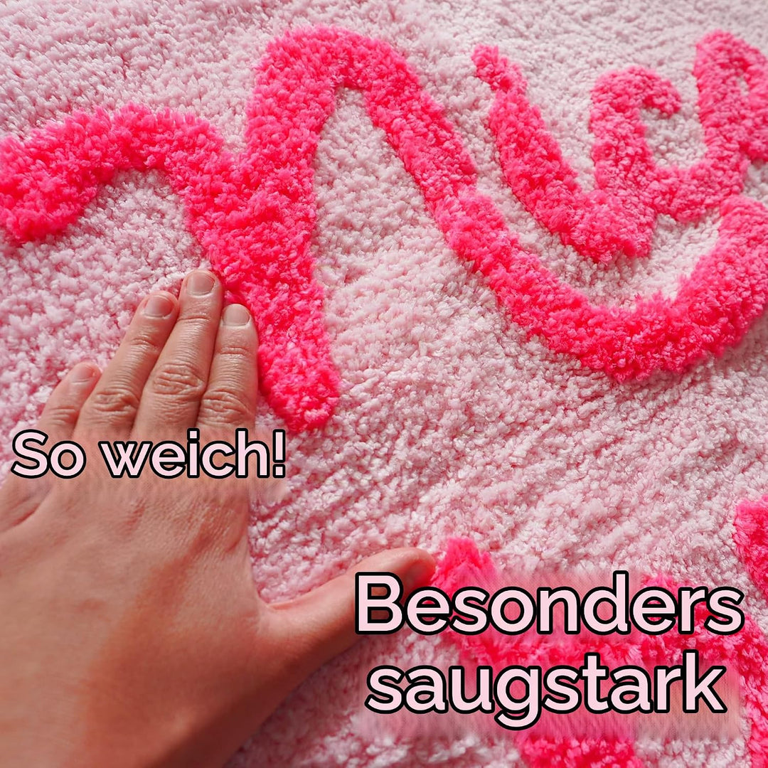 Nice Butt Badematte, rosa Hintern, lustig, niedlich, Badezimmerteppich, Pfirsich-Blush-Teppich, Dusc