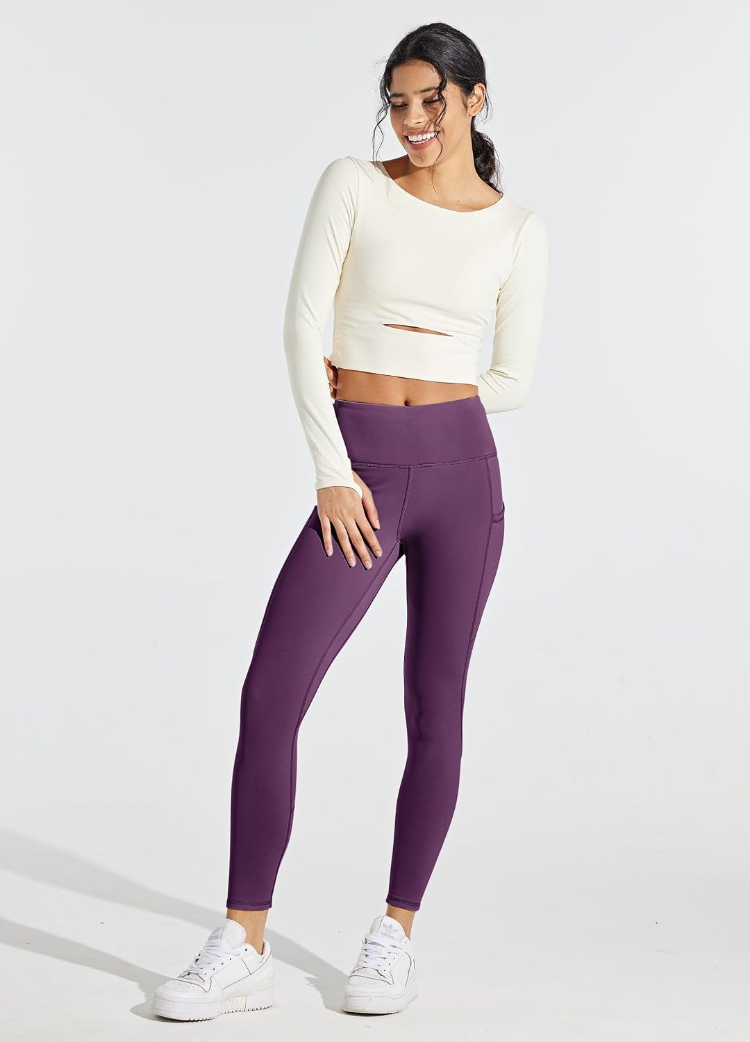 WILLIT Thermo Leggings Damen Gefütterte Leggings Winter Wasserbeständig Thermohose Hohe Taille Warme