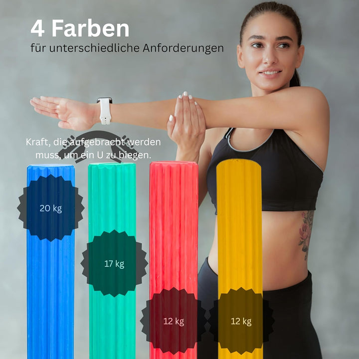 FAIR MOVE Flexstab - Flexibler Übungsstab Biegestab - Hand- und Fingertrainer - Trainingsstab für Ph
