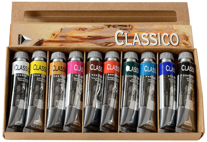 MAIMERI Classico, Künstler Ölfarbe, Kartonetui, Set, sortierte Farben, 10Stk - M0398100