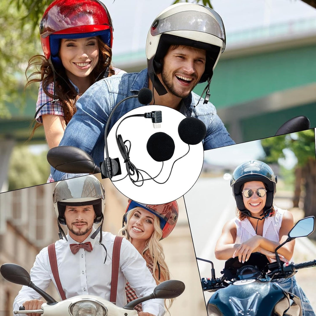 Helmmikrofon-Lautsprecher, Geräuschunterdrückung, HD-Motorrad mit wasserdichtem Typ-C-Stecker, Half-