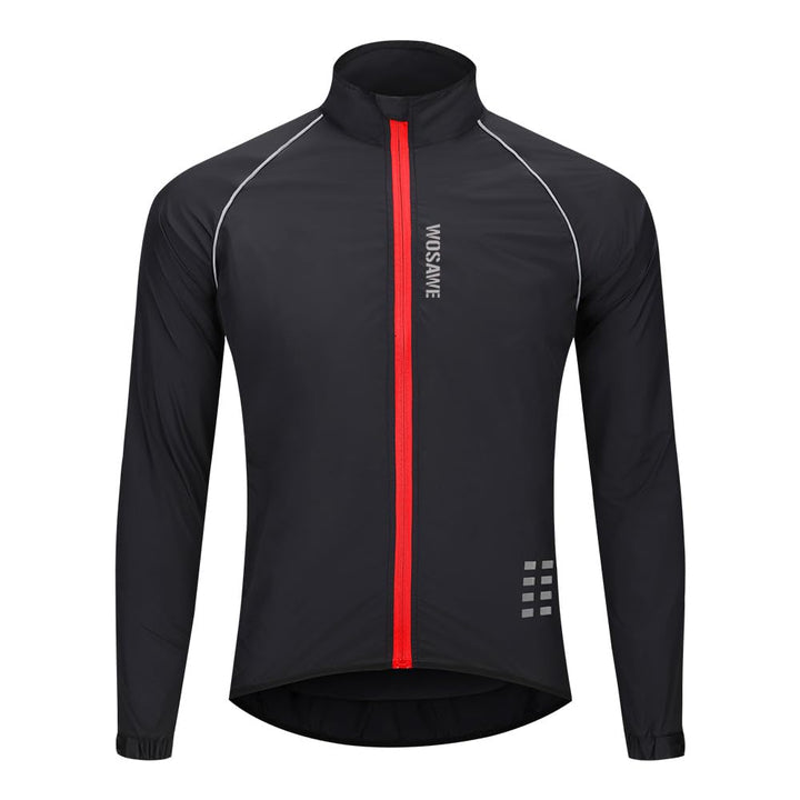 WOSAWE Herren-Fahrradjacke, Winddichte Radjacke Ultraleichte Sportbekleidung mit Reflektierendem Trä