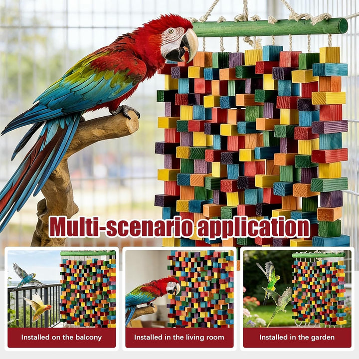 Extra grosses Vogelpapageien-Kauspielzeug, Papageienspielzeug für Käfig, C, C