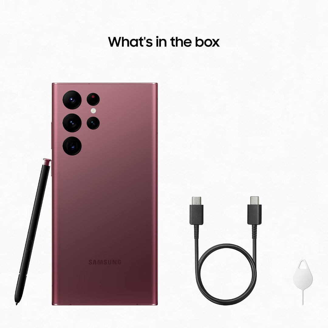 Samsung S908B/DS Galaxy S22 Ultra 5G, Dual, 256GB 12GB RAM, Burgundy 256 GB S22 Ultra Schwarz, 256 G