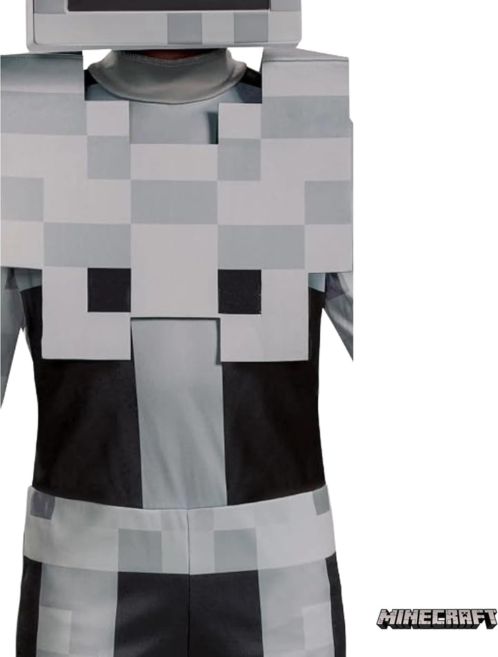 Minecraft Skeleton Costume for Kids, Video Game Inspired Character Outfit, Classic Child Size L (137