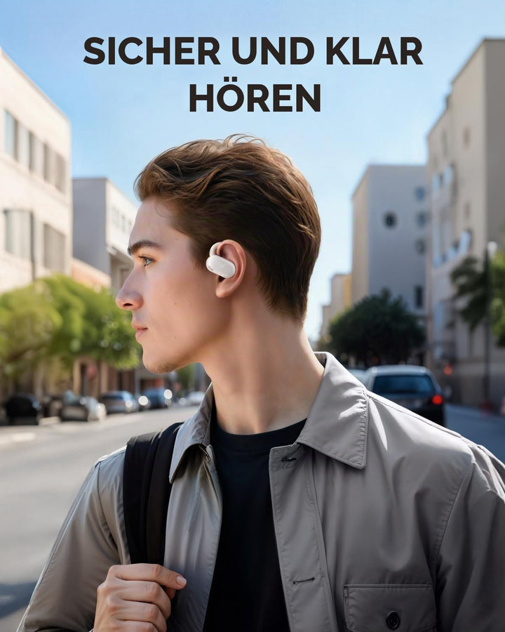 soundcore Anker V20i Open-Ear Headphones, Adjustable Ear Hooks, Noise-Free Calls, IP55, LED, 36 Hour