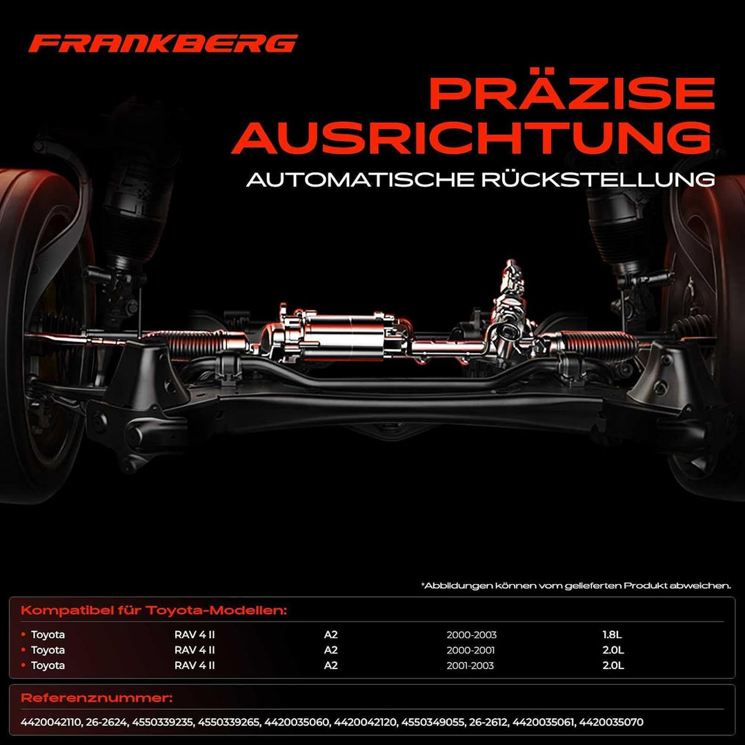 Frankberg Lenkgetriebe Servolenkgetriebe Hydraulisch für Linkslenker Kompatibel mit RAV 4 II A2 1.8L