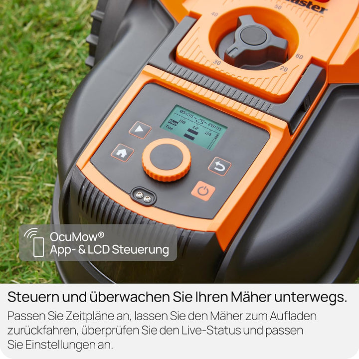 LawnMaster Roboter-Rasenmäher mit Kamera-Navigation, App und Ladestation. Auto-Charge. Ohne Begrenzu