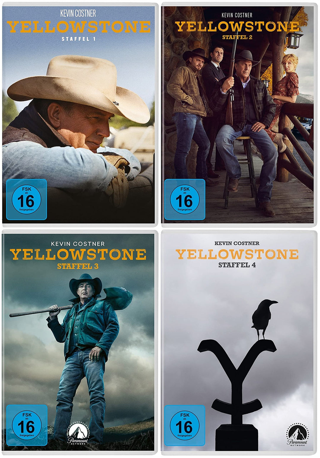 Yellowstone - Die kompletten Staffeln 1+2+3+4 im Set (17 DVDs), DVD