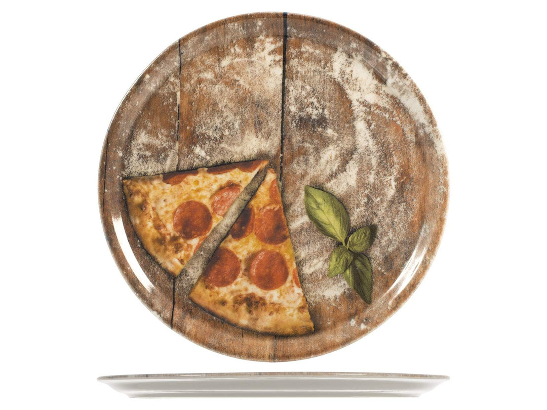 Saturnia 33073 Slice Packung mit 6 Pizzatellern, Porzellan, Sortiert, 33 cm, Mehrfarbig