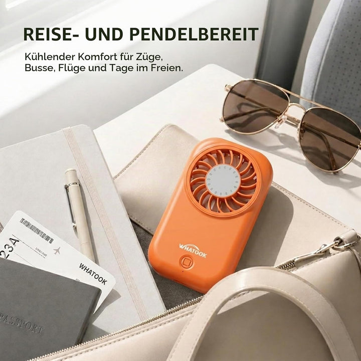WHATOOK Mini Handventilator: 56g Ultra-Leicht Tragbarer, 11000 U/min Starker Handlüfter mit 5 Geschw