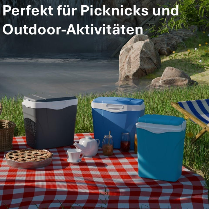 CoolBox Antarctica 3 Sizes, Camping, Summer Freezer Box for bevrages and Food 15LT Grau, 15LT Grau