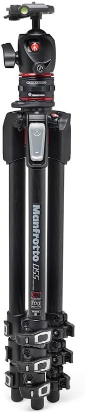 Manfrotto 4 Segment Carbon Stativ Kit, Fotostativ mit Kugelkopf mit Move Quick Release System, Profe