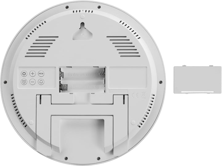 Kienzle DCF Funkwanduhr 18,7 cm mit Innentemperatur weiss