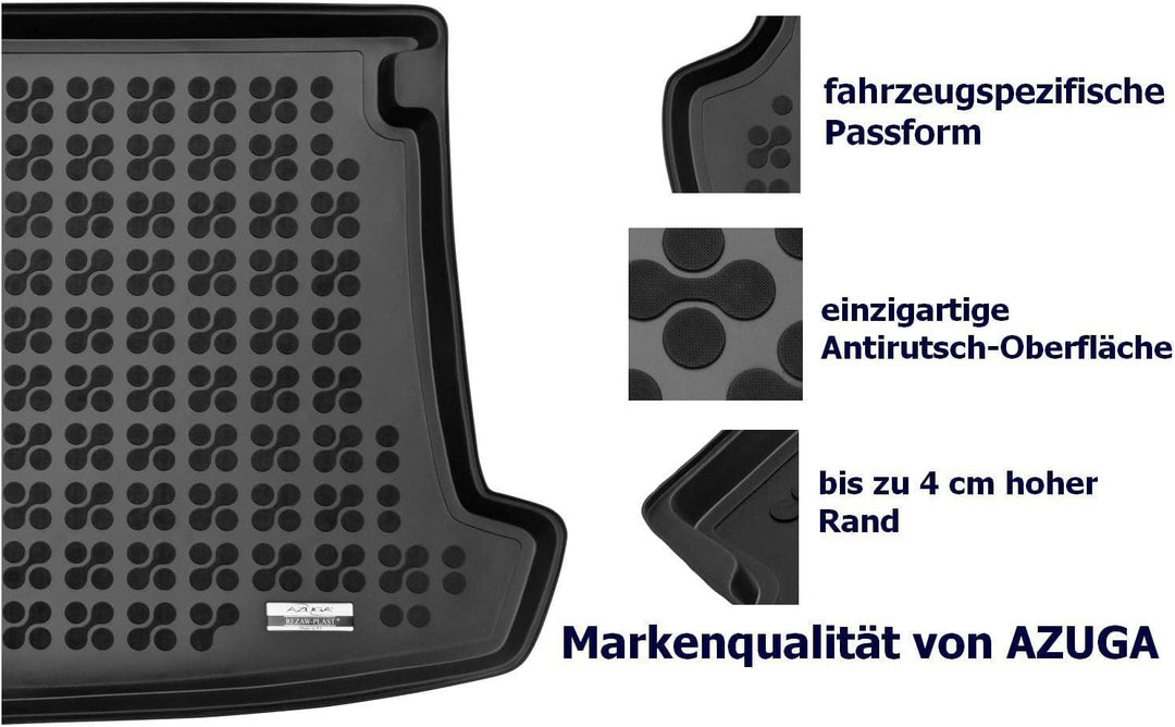 AZUGA Gummi Kofferraumwanne Premium Antirutsch passend für Toyota Auris ab 2013-2019 AZ12000338