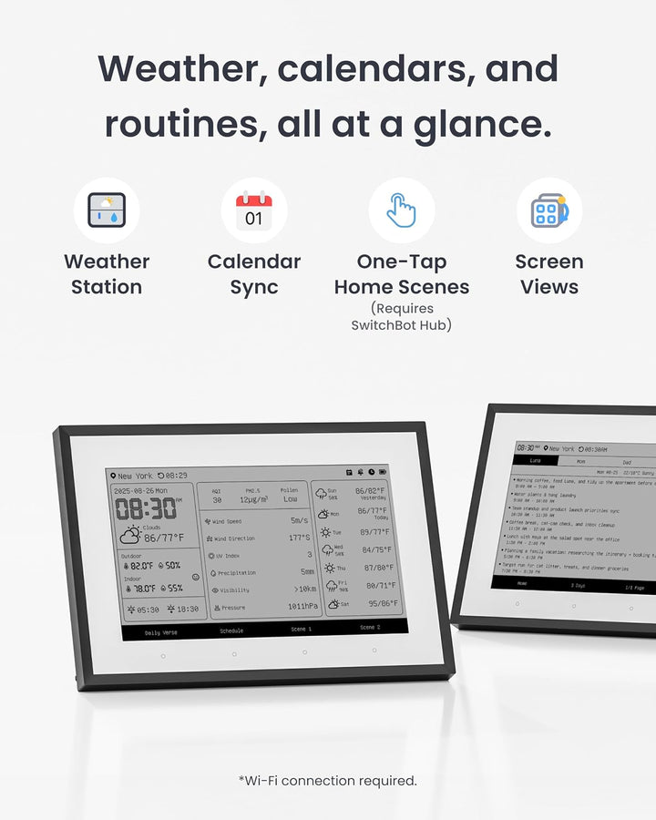 SwitchBot E-Ink Wetterstation Set mit CO2-Monitor und 7,5 Zoll WLAN-Display