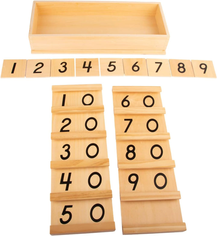Montessori Seguintafeln 1 und 2, Sparset mit Rechenstäbchen zu den Zahlen 1-99