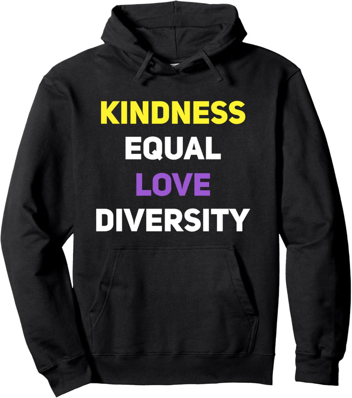 Güte Equal Liebe Diversity Non-Binary Pullover Hoodie
