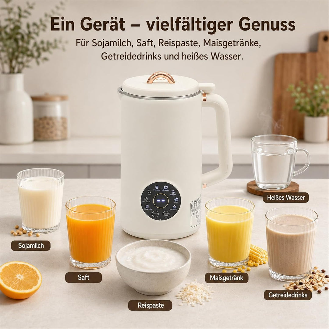 Sojamilchbereiter 1L Nussmilchmaschine Pflanzendrink Maker Mit 10 Klingen