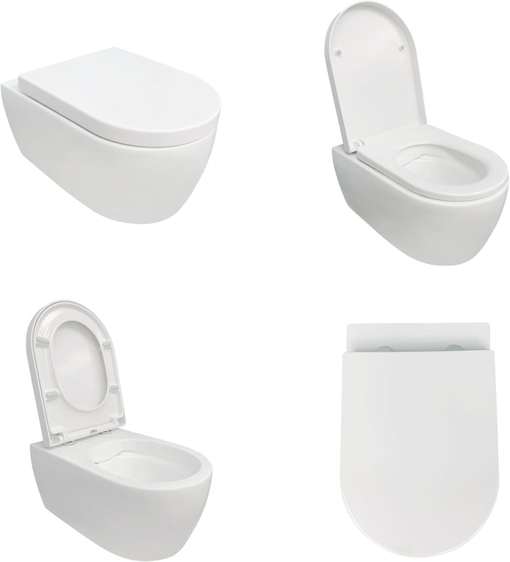NEG WC-Sitz für Uno11 WCs Standardlänge klassisches Design Weiss 46,4 cm - Klassik Uno11RL, Weiss 46