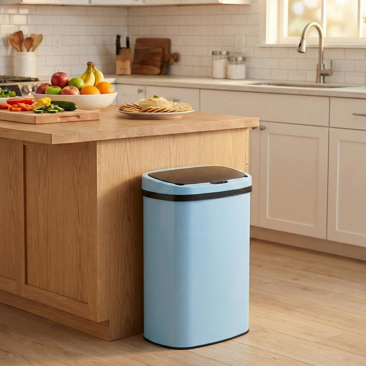 FDW Mülleimer mit Sensor &amp; Deckel, Edelstahl, 50 L Küchenmülleimer, Smart, Automatisch, Berührungslo