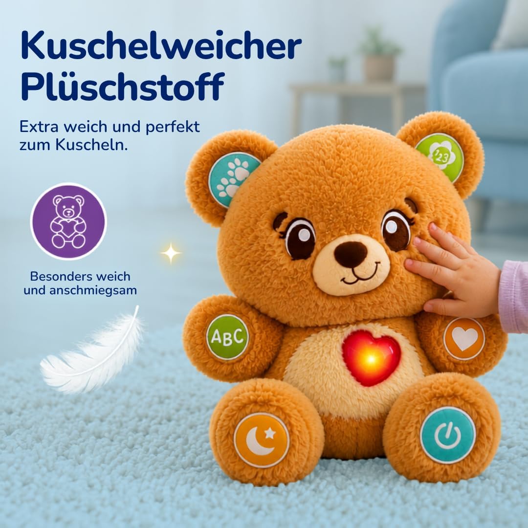 VTech Baby Spielspass-Bärchen – interaktiver Lern- &amp; Kuschelbär ab 1 Jahr
