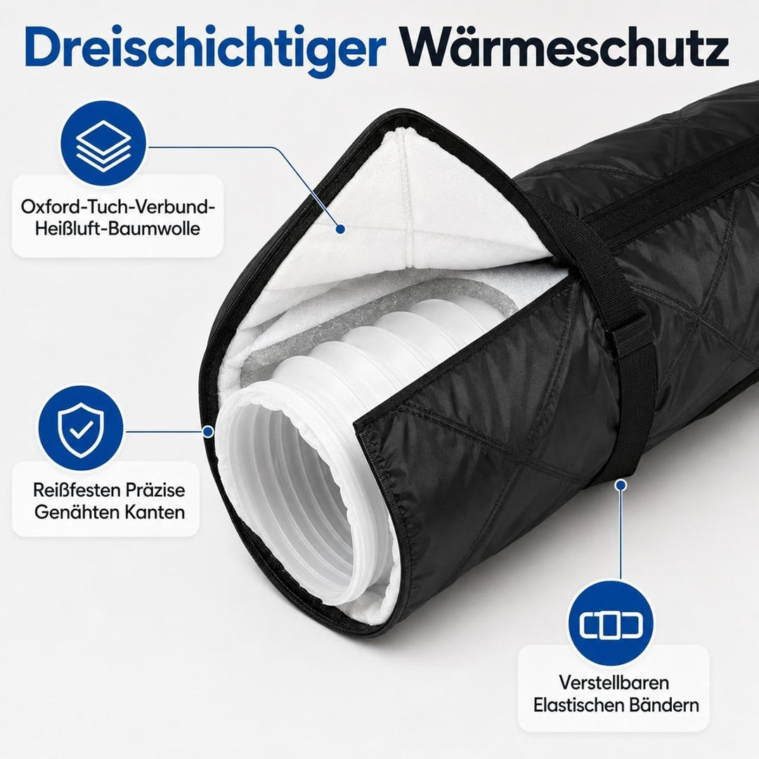 Klimaanlage Abluftschlauch Isolierung - Schlauchabdeckung | 150cm Cream Colored, Cream Colored