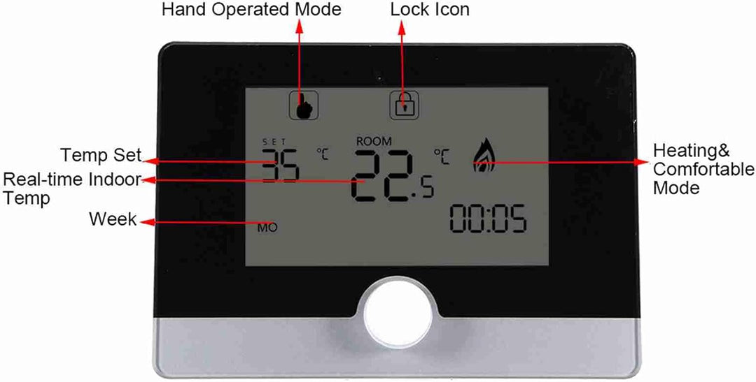 FTVOGUE Digitaler Wandthermostat programmierbar