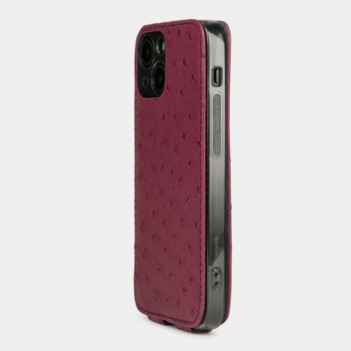 Marcel Robert - Handytasche für iPhone 13 MINI - Patentiertes Modell - hergestellt aus echten Straus