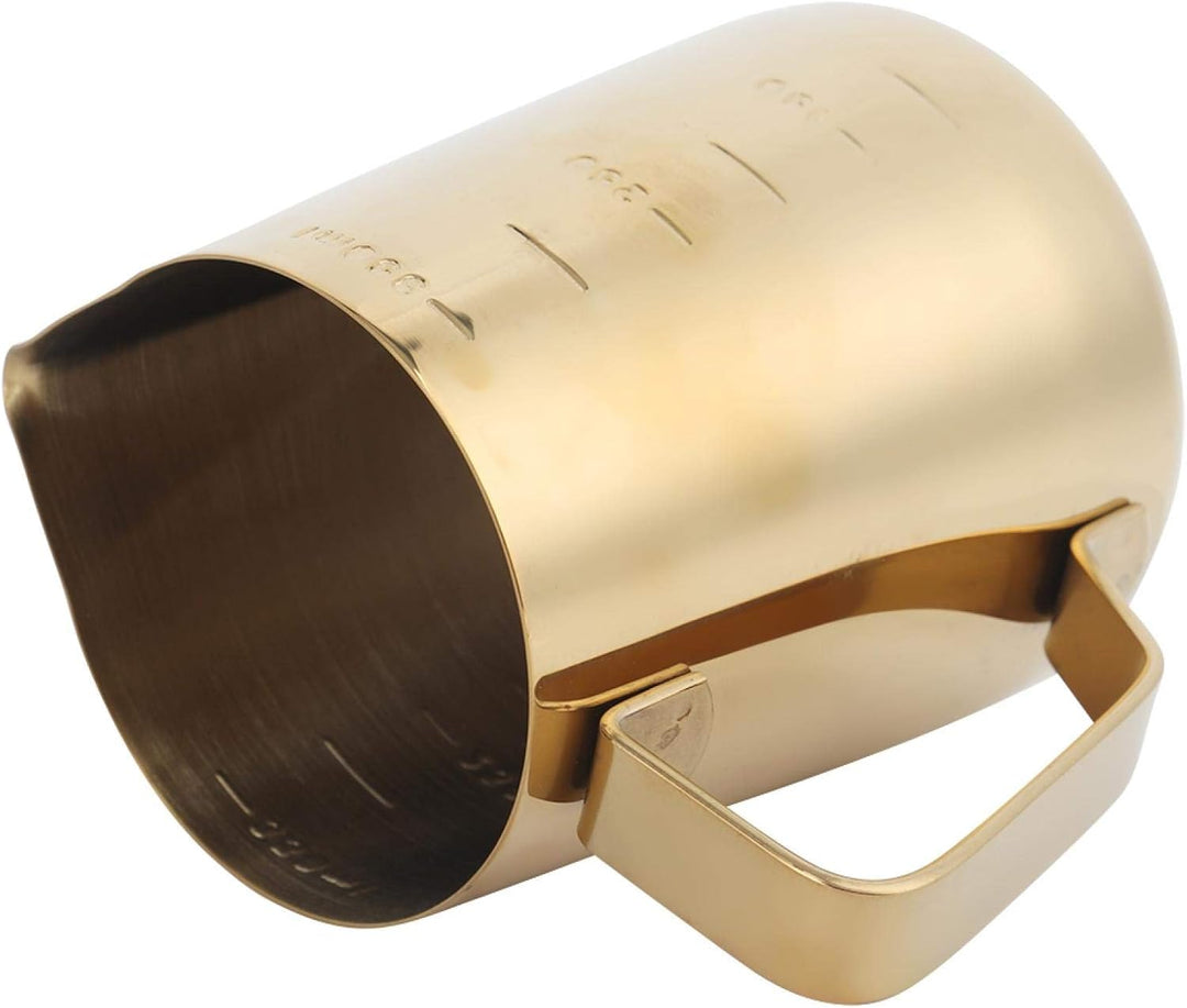 Milchkännchenbecher aus Edelstahl, Kaffee Latte Becher mit ergonomischer Griffwaage Der Milchkrug ha