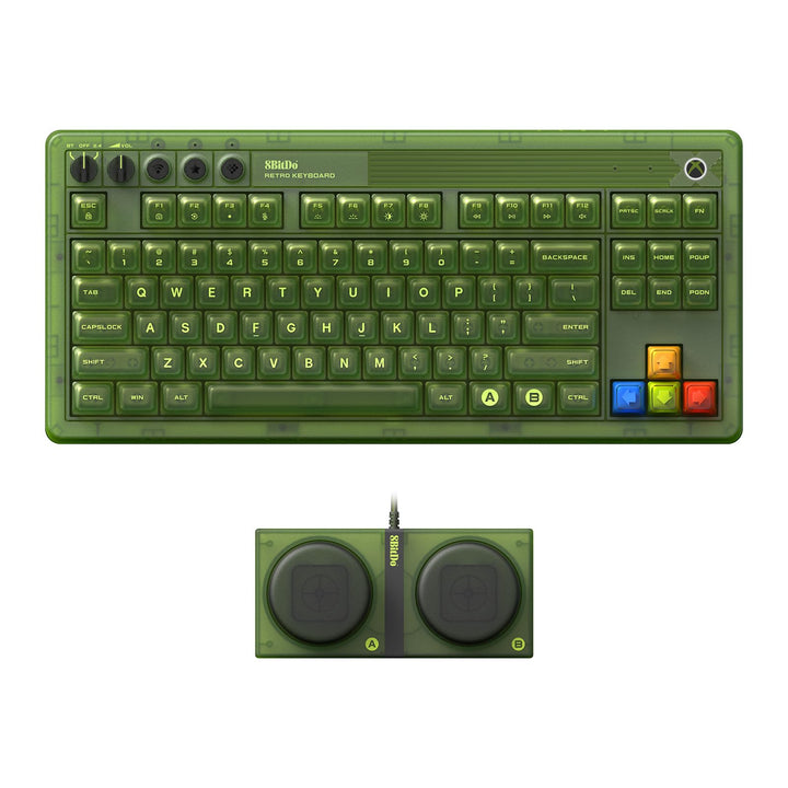 8Bitdo Retro 87 Mechanical Keyboard with RGB Backlight, Bluetooth/2.4G/USB-C Hot Swappable Wireless