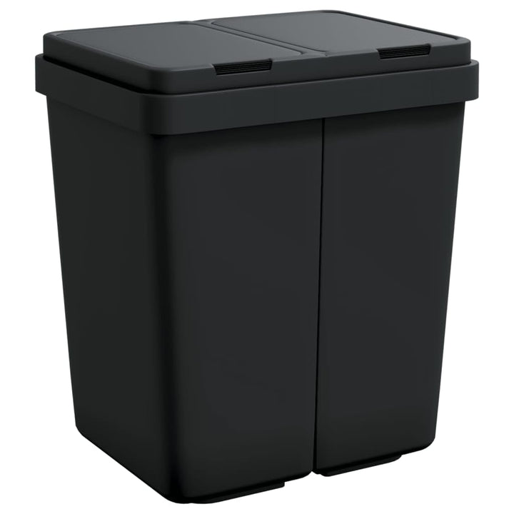 vidaXL Duo Mülleimer Anthrazit 2x25 L, Anthrazit