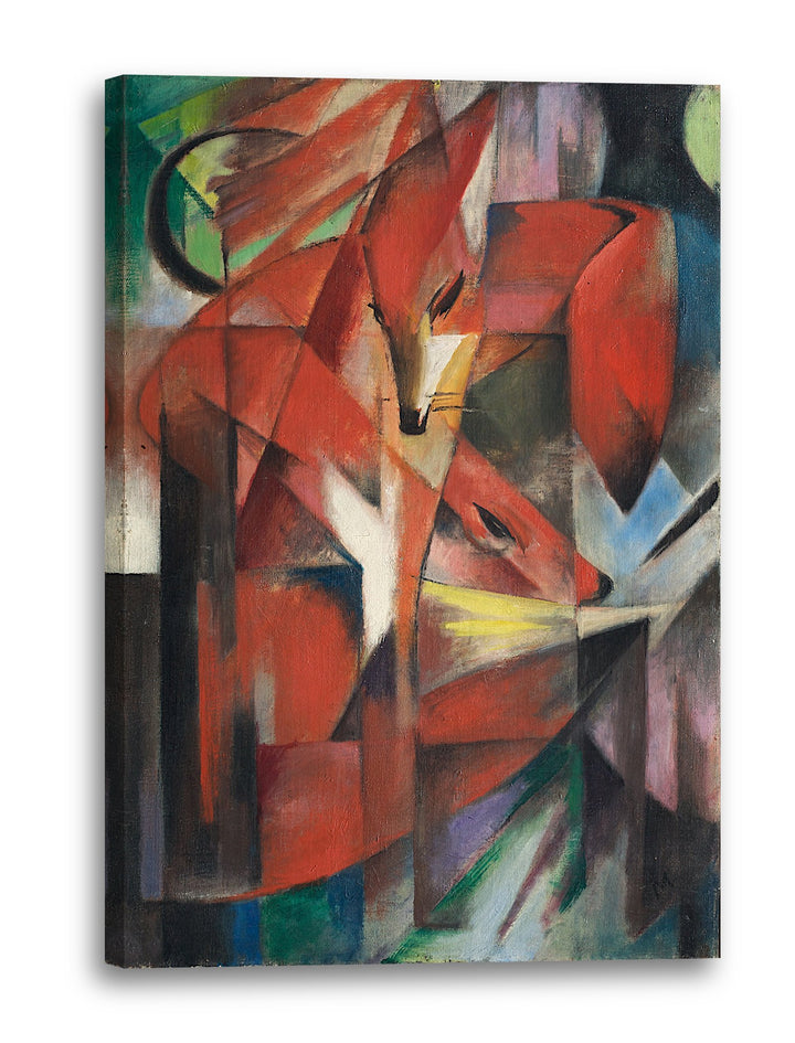 Printed Paintings Leinwand (60x80cm): Franz Marc - Füchse (1913) 60x80 cm, 60x80 cm