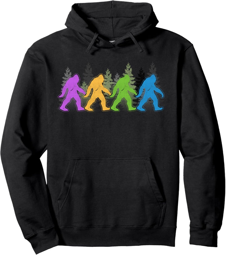 Bigfoot Yeti Sasquatch Lustiges Retro-Geschenk Pullover Hoodie