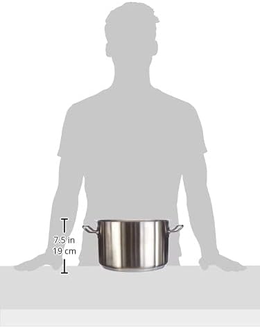 Agnelli Casserole haute en acier inoxydable 18/10 pour feux à induction 24 cm, 24 cm