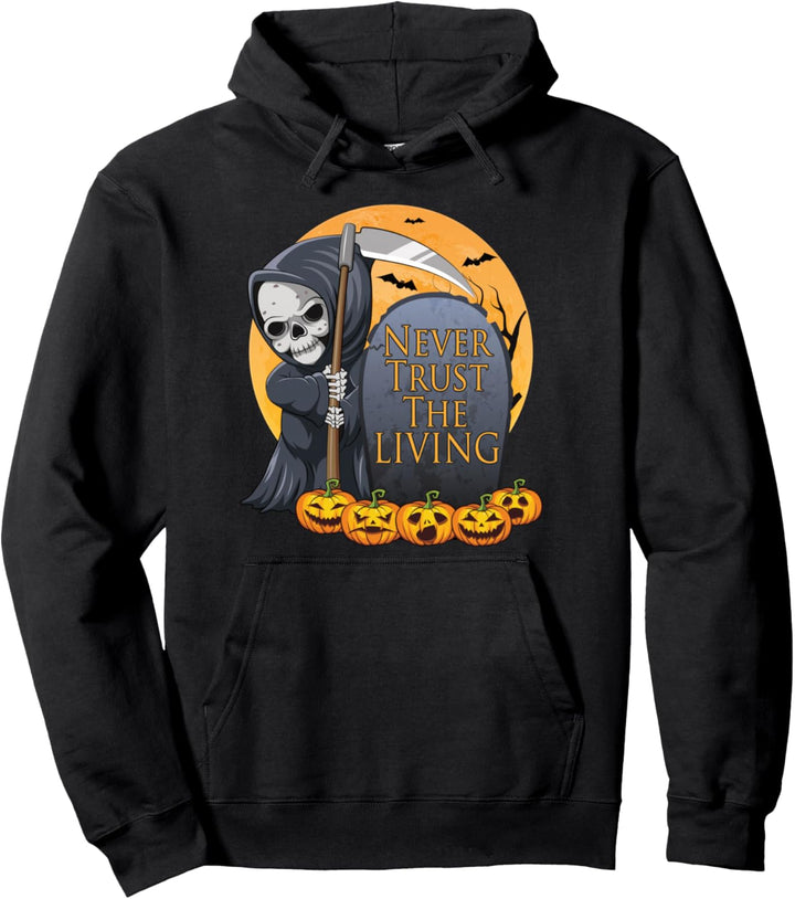 Vertraue niemals den Lebenden | Grunge Kleidung Gothic Halloween Pullover Hoodie