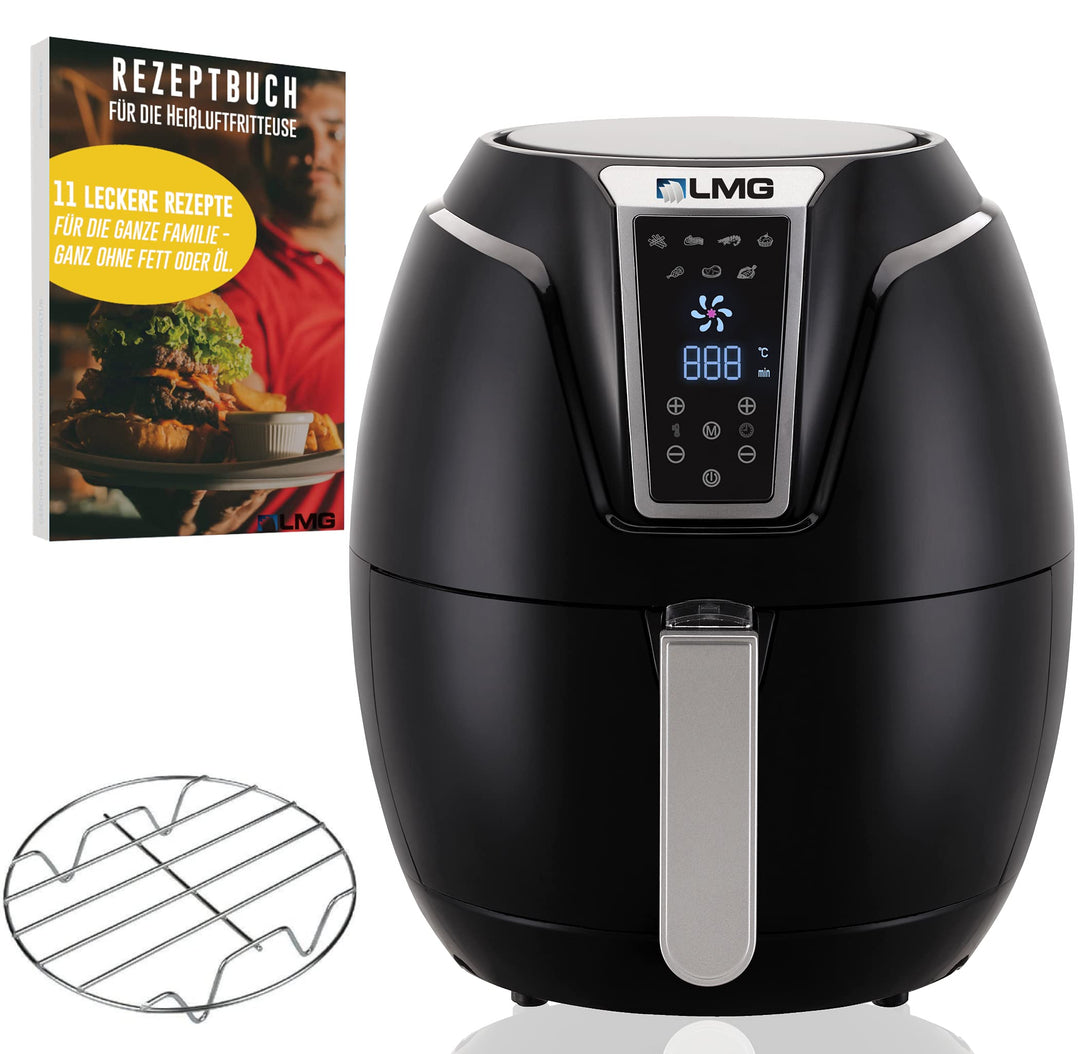 Heissluftfritteuse Premium 3.2L - Airfryer Mit Touch-Bedienfeld, Neueste Technik, 100% knusprig mit