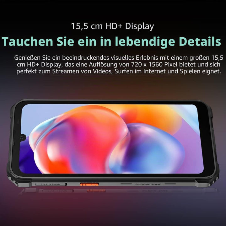 Blackview Outdoor Handy Ohne Vertrag BV5300 PRO, ArcSoft® 13MP+8MP, 7GB+64GB(1TB Erweiterung), 3 Kar