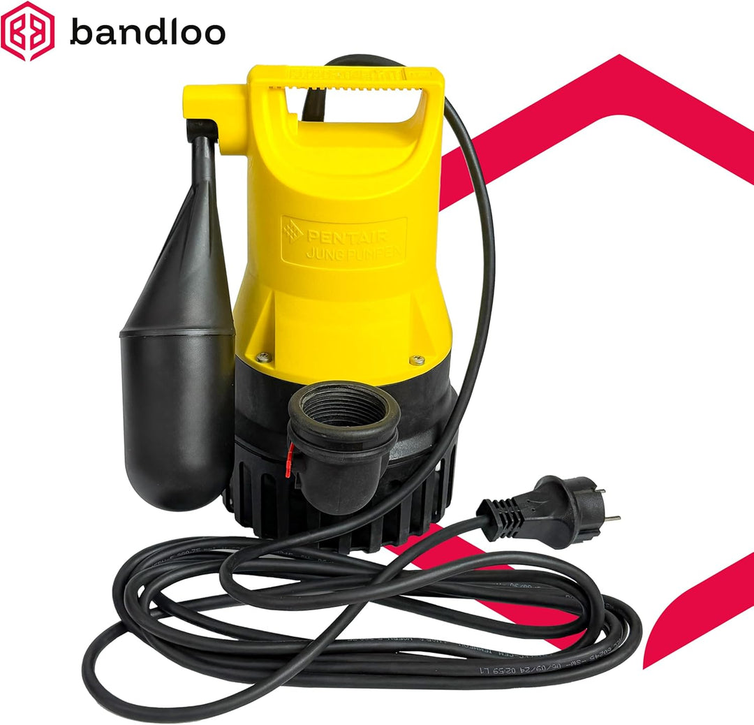 Jung Pumpen JP09387 U5KS Set – Jung U 5 KS Schmutzwasserpumpe mit 10 m Schlauch, Geka 1 1/4" Kupplun