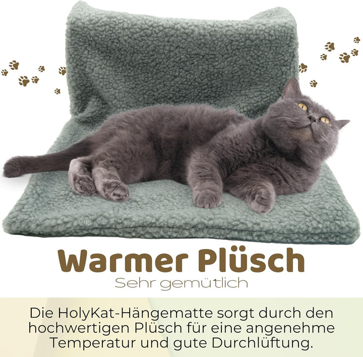 Hängematte Heizung Fenster - Fleecebett Katze - Grau
