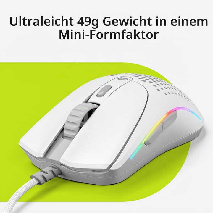 GLORIOUS Model O 2 Mini Wired Gaming Mouse: Superlight 49g, 26K Optical Sensor, Motion Sync, 80M Cli