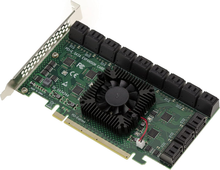 KALEA-INFORMATIQUE PCI Express PCIe 3.0 x16-Controller-Karte mit 24 Ports für SATA-6G-Festplatten. C
