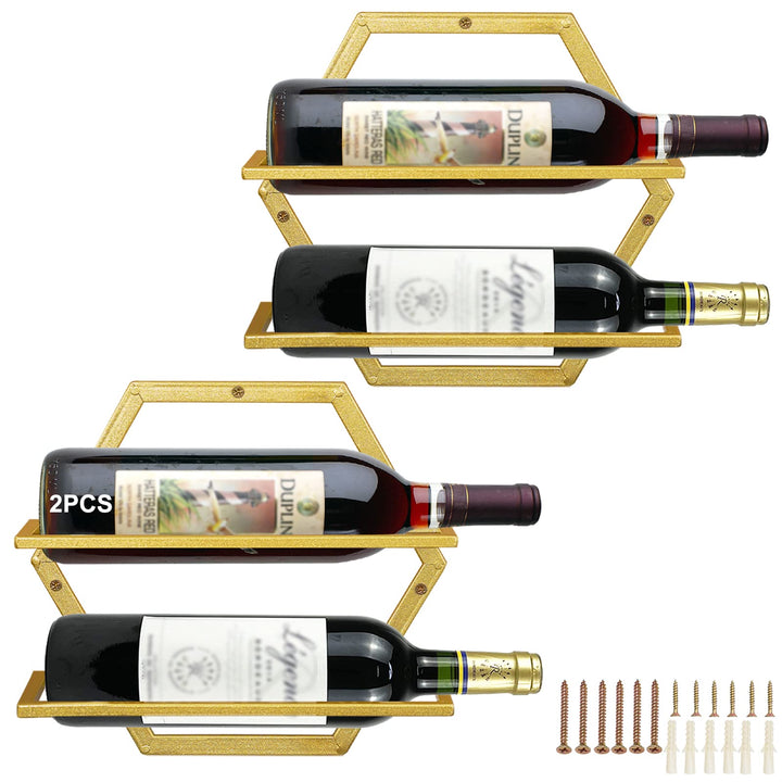 Giyiprpi Metall Wandmontierter Weinhalter Stemware Glass Rack, 2Pcs Hängendes Glas Weinregal Wandbeh