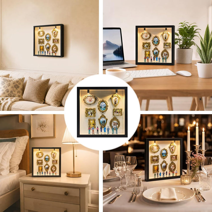DIY Mini Museums Silhouettenbox, Bilderrahmen mit LED‑Licht