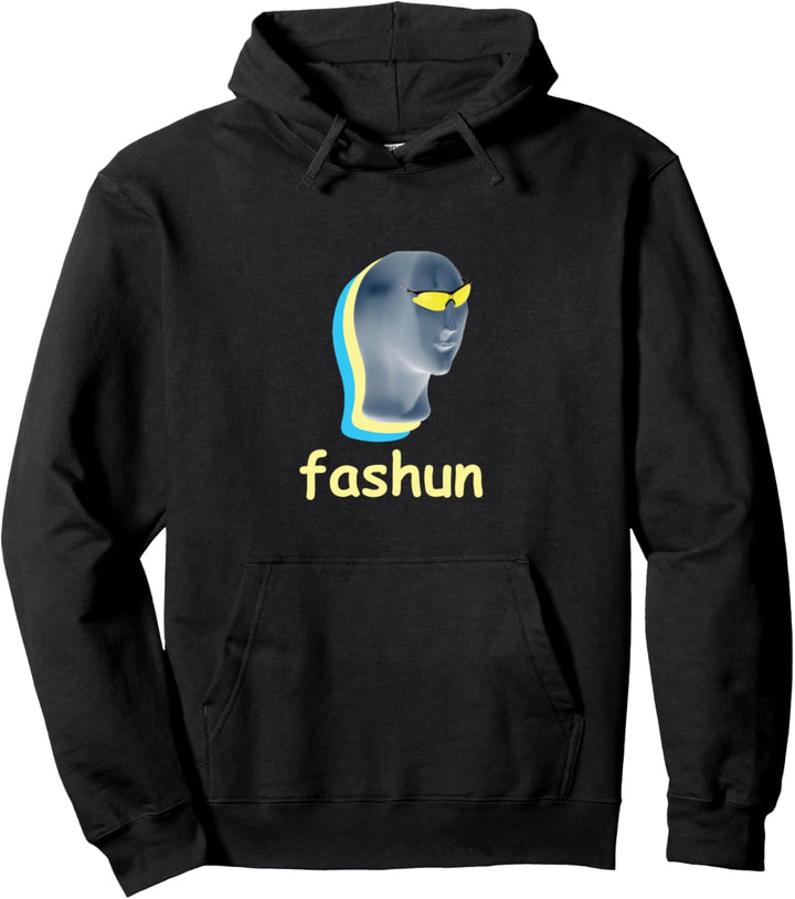 Fashun Meme Man VaporWave Dark Pullover Hoodie
