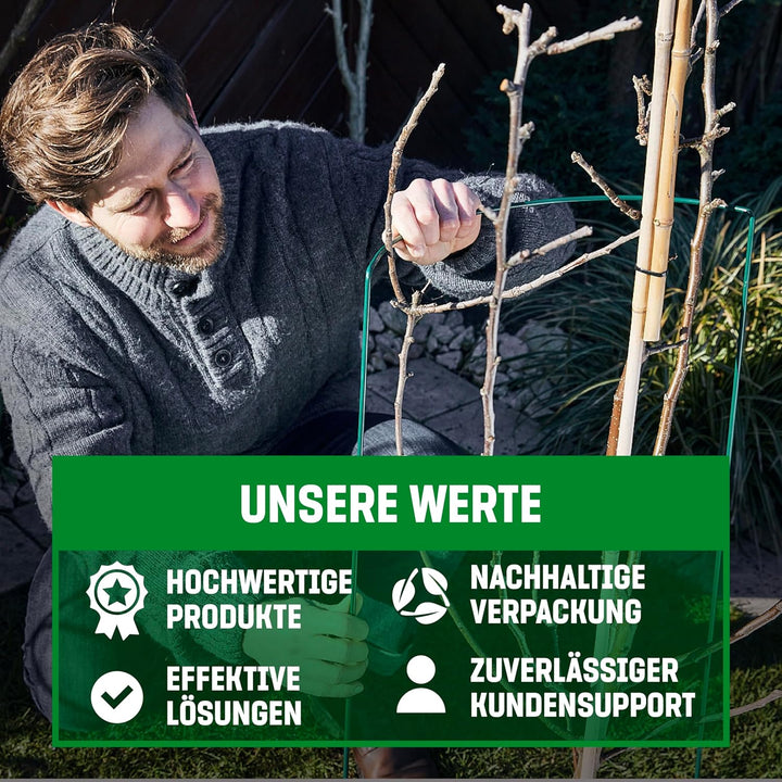 GardenGloss® Strauchstützen aus beschichtetem Stahl (5 Stück) - Staudenhalter halbrund 35cm x 40cm -